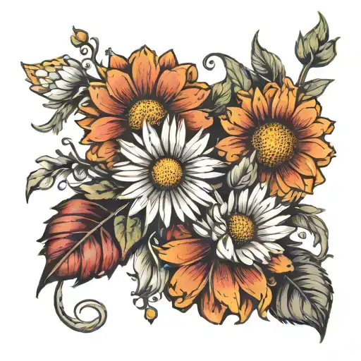 Daisy And Asther Flowers