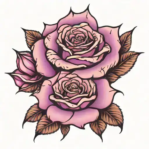 Purple Rose With Vontrice As Stem