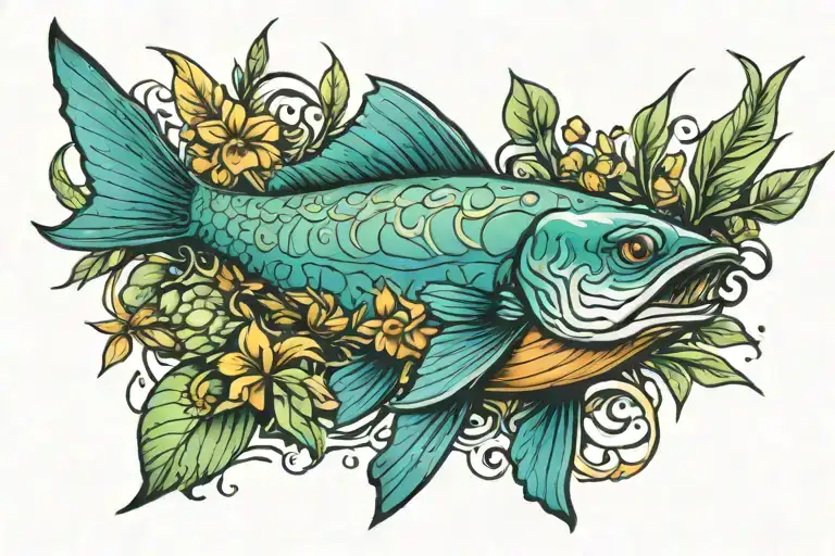 Tennessee And Marine Biology Friend Tattoo Design