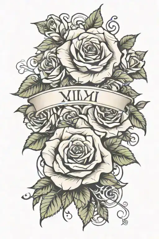 Roman Numerals And Roses