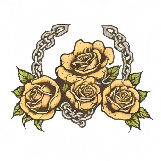 Black Lives Matter Fist With Broken Chains And Roses