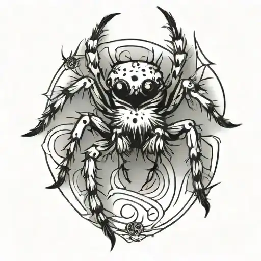 Jumping Spider Black And White