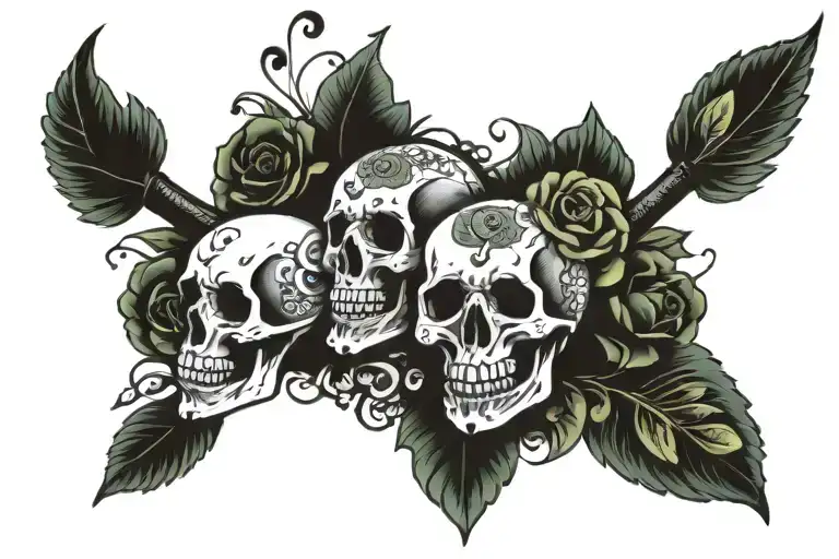 Skulls With Quote Infront