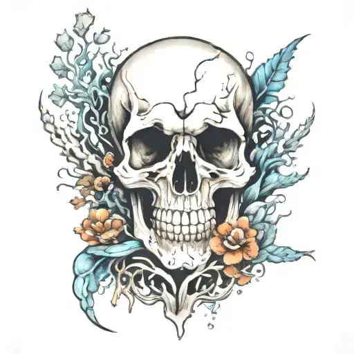 Skull And Coral Reefs