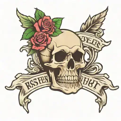 Skull And Text 'Rosenhoff Forever'