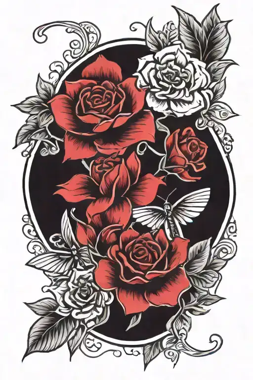 Word Saudade And Flowers Intertwined