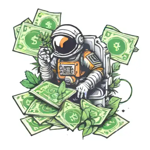Weed And Bet And Cash And Score And Astronaut