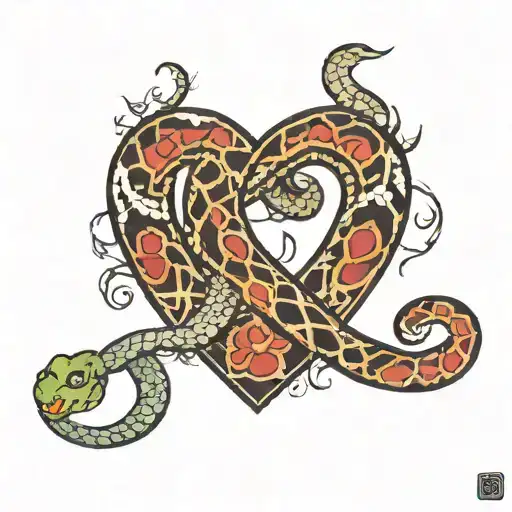 Letter D With Snake