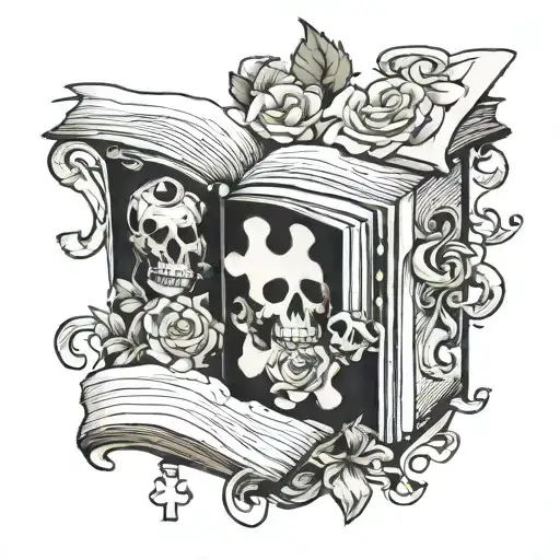 Book With Puzzle Pieces