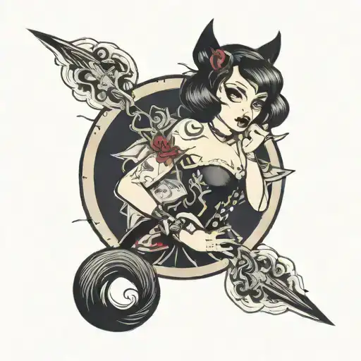Pinup Girl Goth Demonic