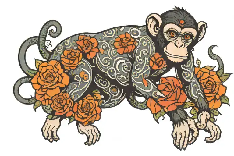 Spritual Monkey In Trance