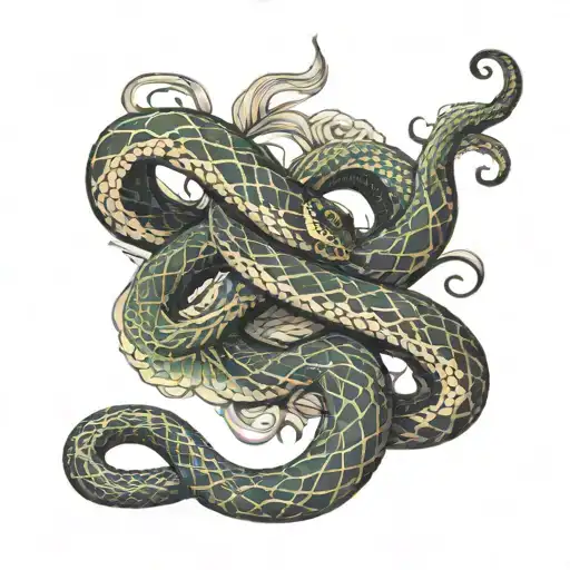 Leg Sleeve Snake Wrapped