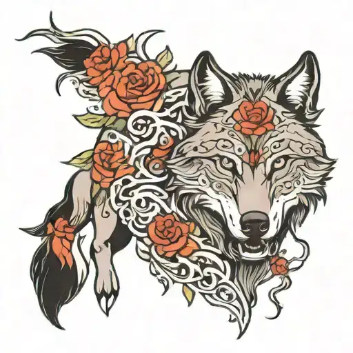 Wolf And Death Jungle Alone