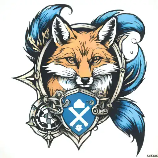 Realistic Fox And A Cruzeiro Esporte Clube Shield