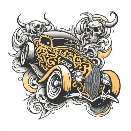 Sports Car W Masce Ghostface