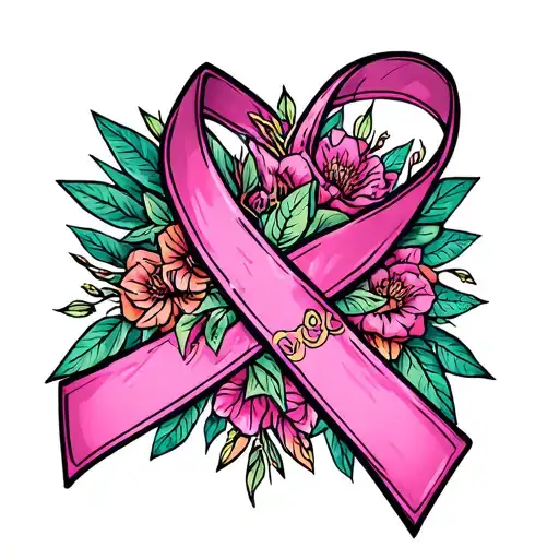 Breast Cancer Ribbon And Thyroid Cancer