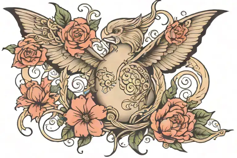 There's A Word Written On My Back And I Want To Surround It With Flowers