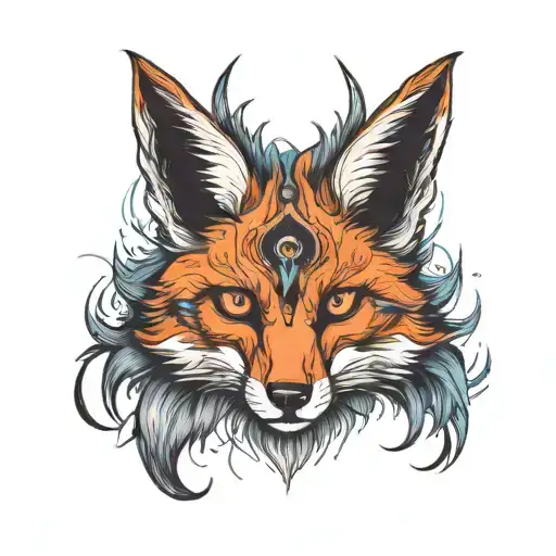 Stern-faced Fox With Galactic Pupils And 3 Horns