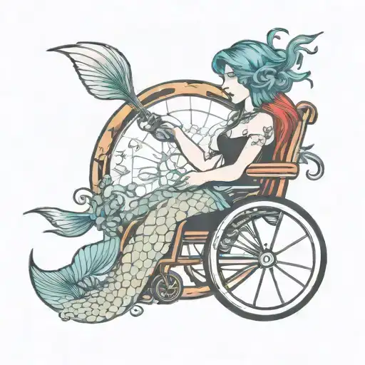 Mermaid And Wheelchair Symbol