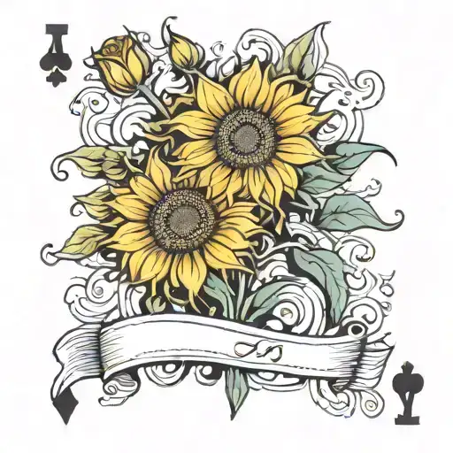 Sunflowers Playing Card 2