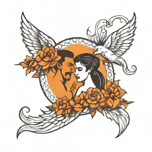 Symbol Of Two Soulmates Man And Woman