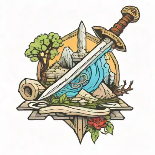 Norse Sword In A Stone In Nature