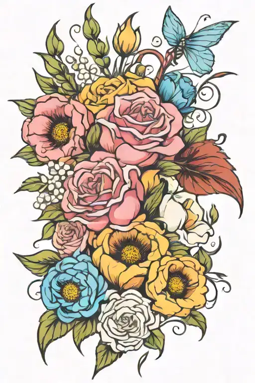 February March July October October Birth Flower Bouquet