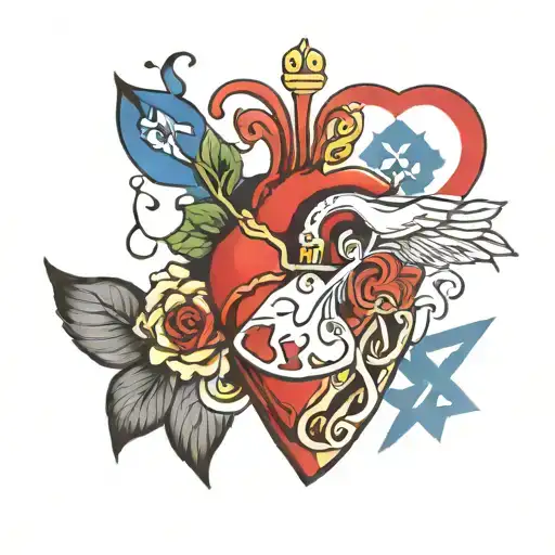 Heart Split In Half With Israel And Chicago And 4Ever