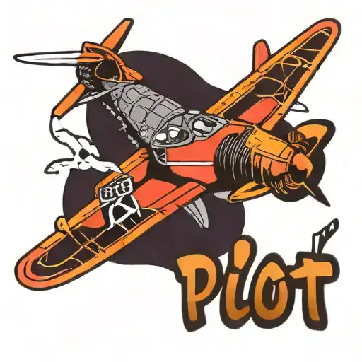 The Word 'Pilot' With Its T As Airplane