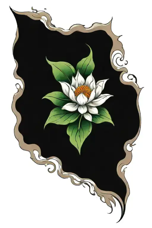 A Pheonixc Rising From A Blooming Lotus Flower