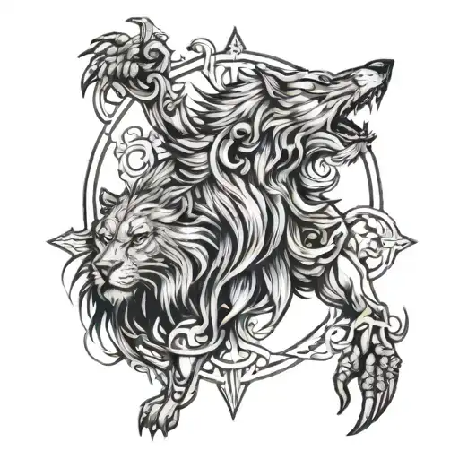Wolf Lion 3Cross