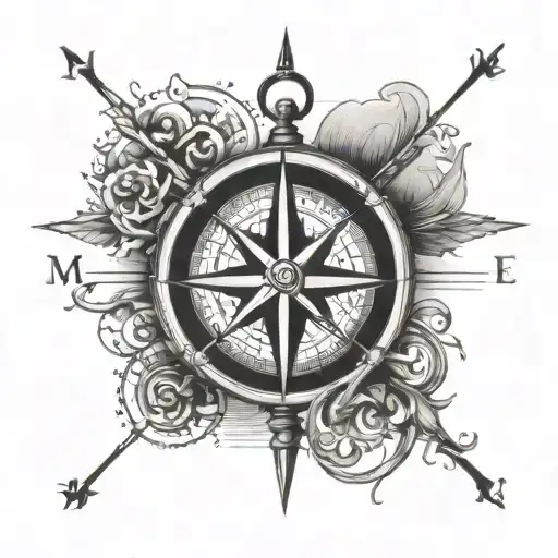 Compass With Lake Reflection That Shows The Bible