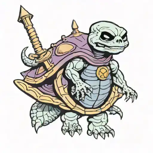 Skeletor As A Turtle With Cape