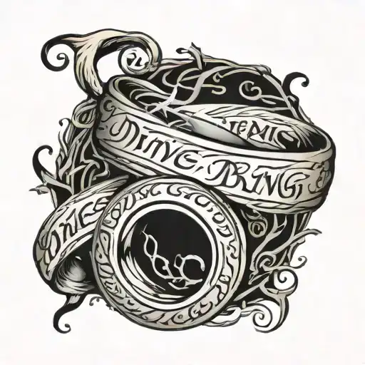 The One Ring Lord Of The Rings Inscription
