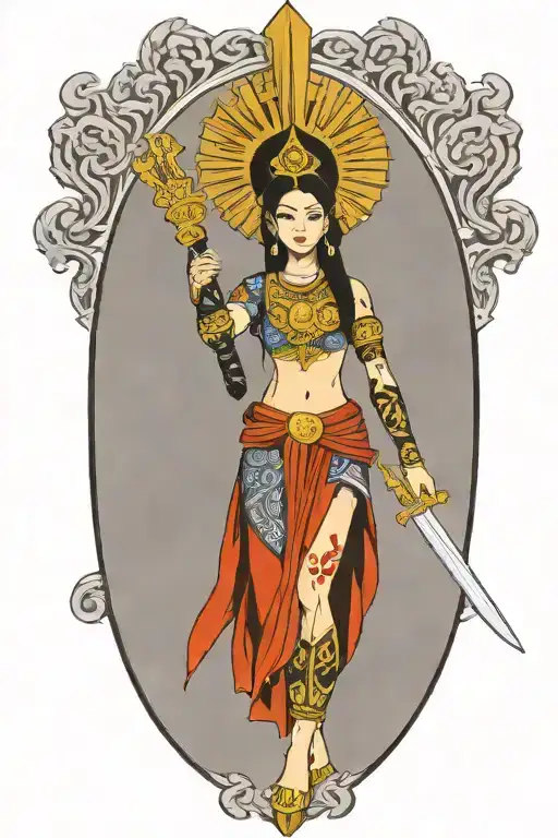Thai Maiden Sword And Shield