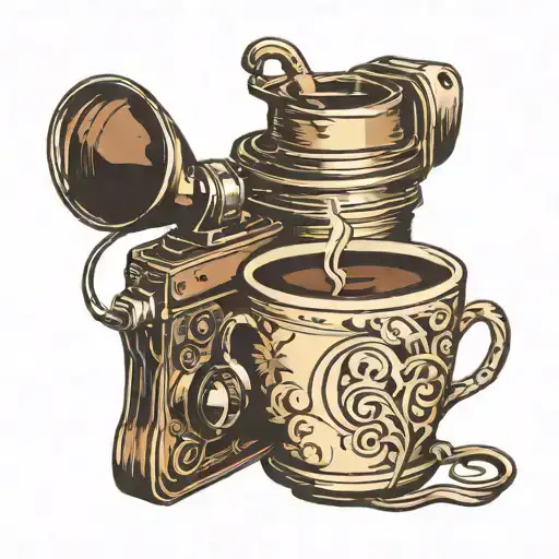 Coffee Cup Music Camera Lens