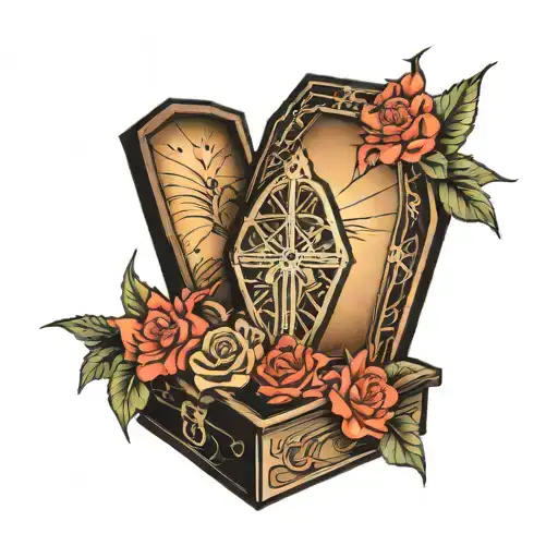 Coffin And Wind Rose