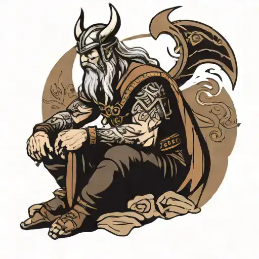 Vikings Warrior Meditating