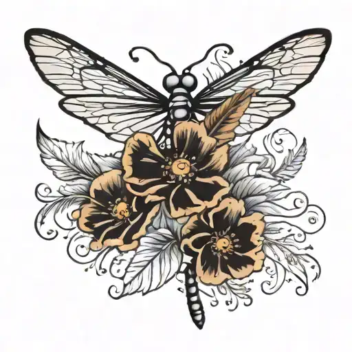 Poppy Dragonfly Feather