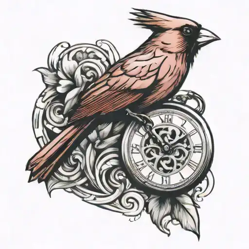 Cardinal Holding Pocket Watch