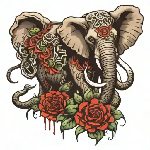 Elephant Surrounded By War