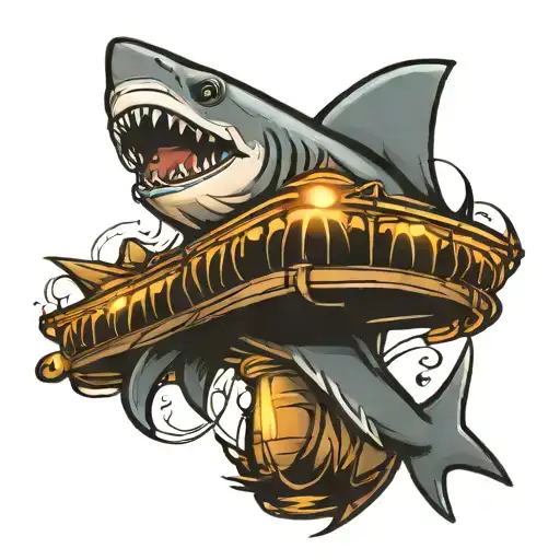 Beach Light Tower Shark