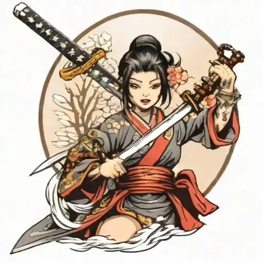 Japan Girl With Katana