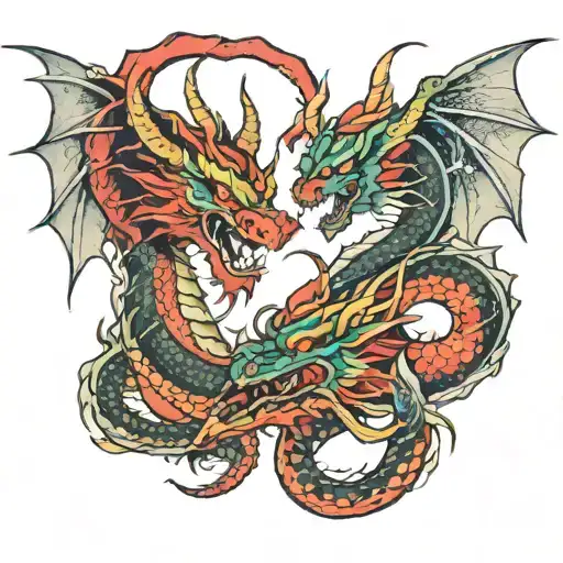 Dragon And Oni