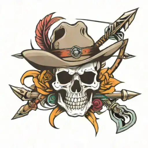 Cowboy Skull Arrow