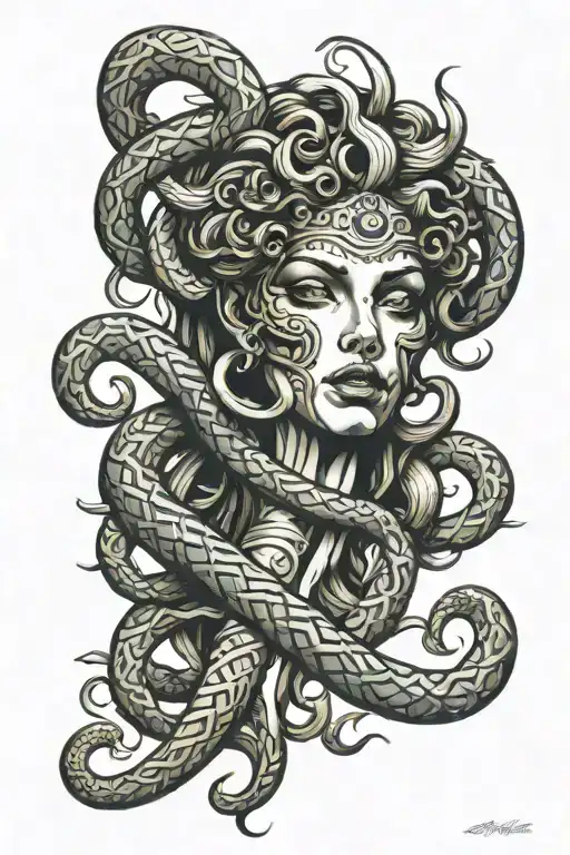 Medusa Dagger With Snakes Wrapped