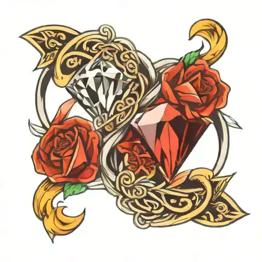 Two Diamond Rings Intertwinded