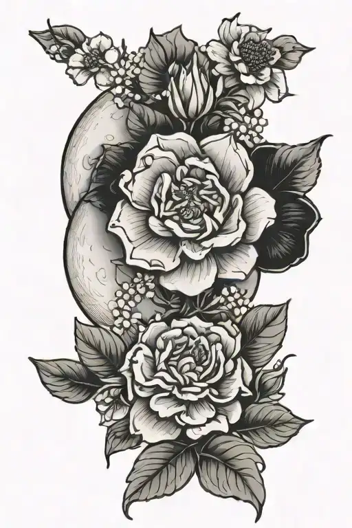 Waxing Gibbous Moon Phase With February Birth Flower