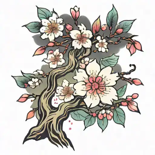 Sakura Tree Without Flowers