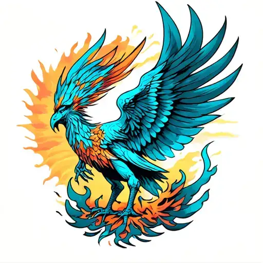 Phoenix Rising Out Of Ashes
